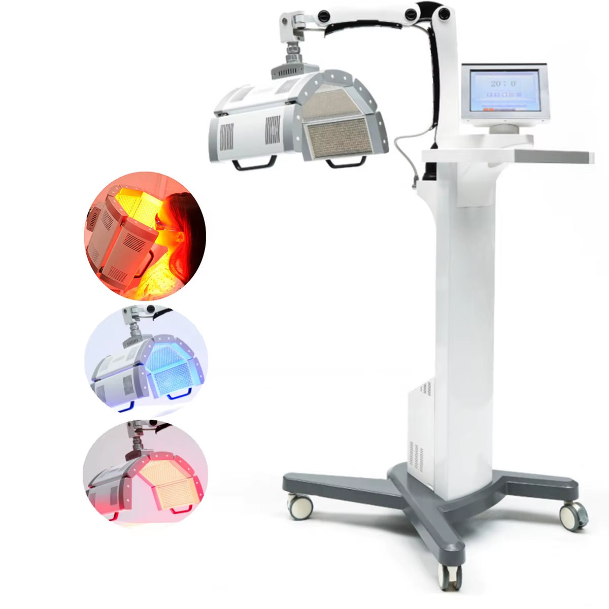 Professional Red Light Therapy Panel for Skin Healing after Laser Procedures Red Blue Yellow Light Therapy PDT KN-7000A