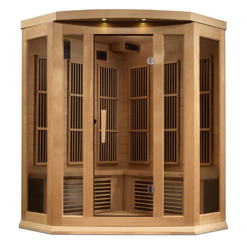 Dynamic Infrared  3 - Person Bluetooth Compatible FAR Infrared Sauna in Hemlock