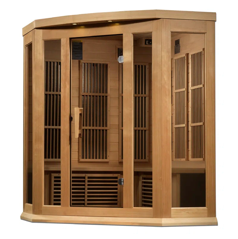 Dynamic Infrared  3 - Person Bluetooth Compatible FAR Infrared Sauna in Hemlock